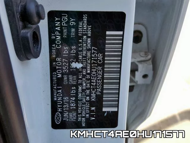 KMHCT4AE0HU171577 фото 2