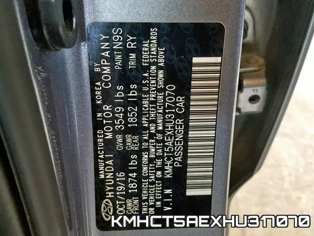 KMHCT5AEXHU317070 фото 2