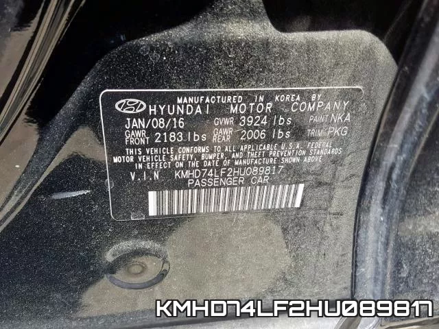 KMHD74LF2HU089817 фото 2