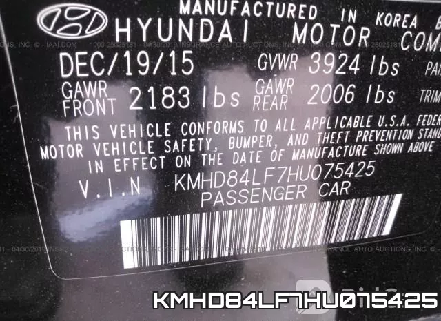 KMHD84LF7HU075425 фото 10