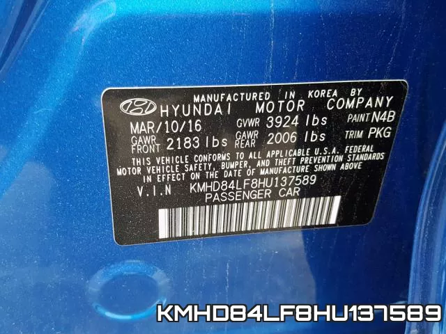 KMHD84LF8HU137589 фото 2