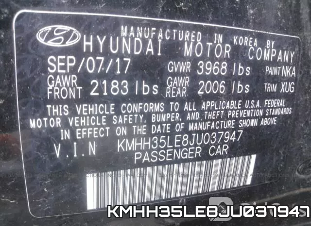 KMHH35LE8JU037947 фото 10