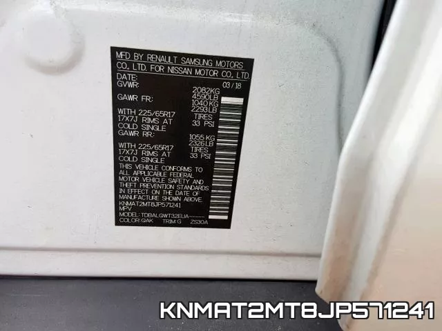 KNMAT2MT8JP571241 фото 2
