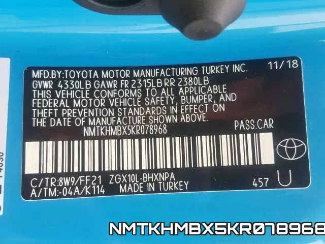 NMTKHMBX5KR078968 фото 2