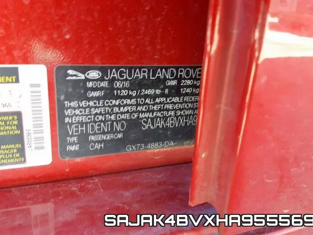 SAJAK4BVXHA955569 фото 2
