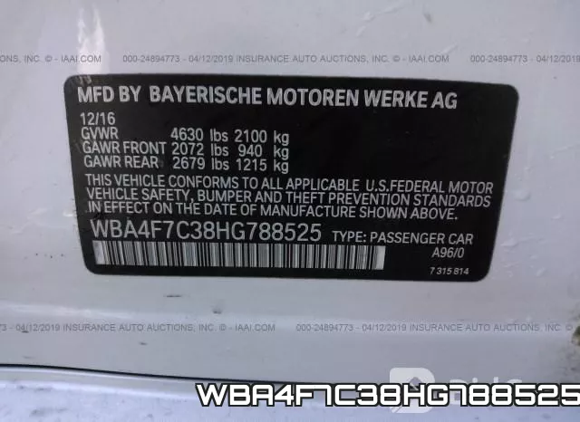 WBA4F7C38HG788525 фото 10