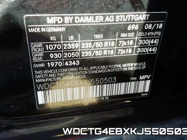 WDCTG4EBXKJ550503 фото 2