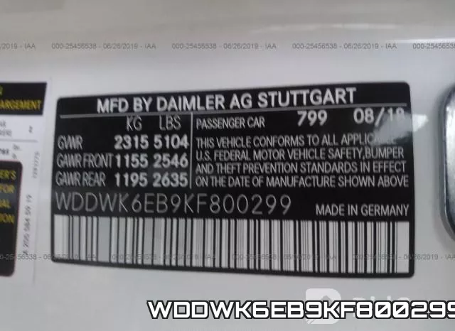 WDDWK6EB9KF800299 фото 10
