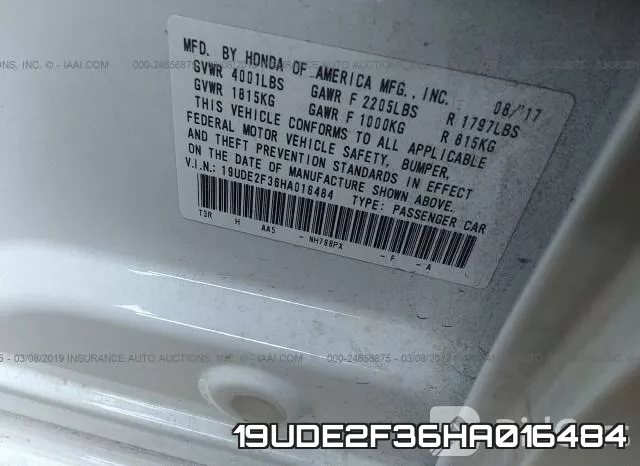 19UDE2F36HA016484 фото 10