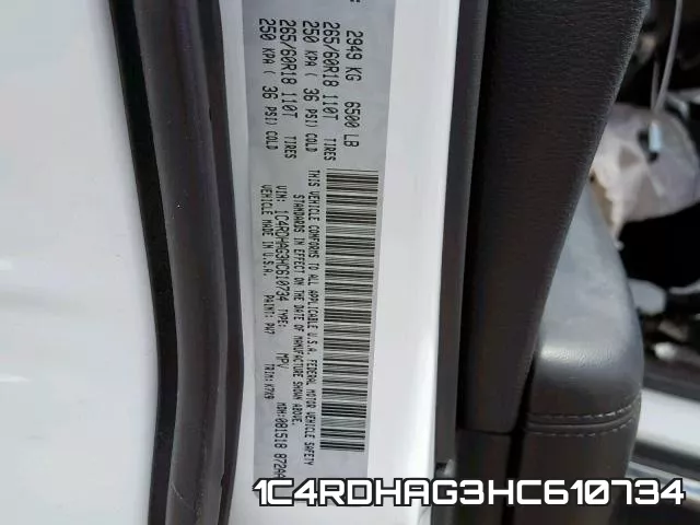 1C4RDHAG3HC610734 фото 2