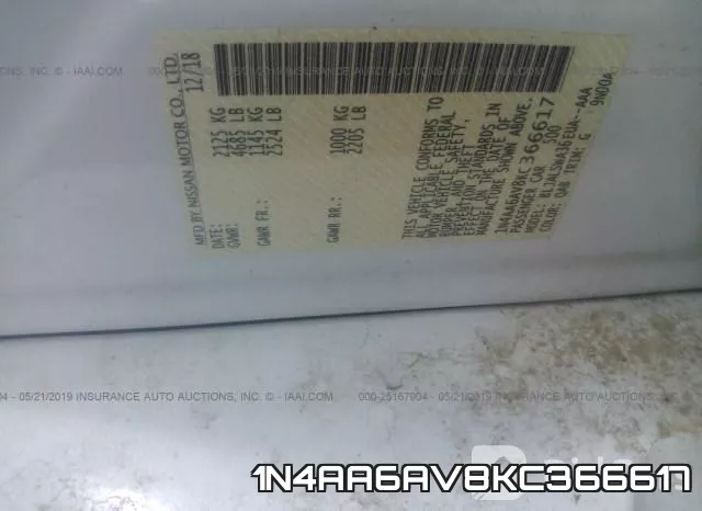 1N4AA6AV8KC366617 фото 10