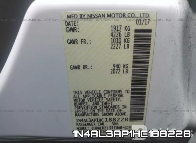 1N4AL3AP1HC188228 фото 10
