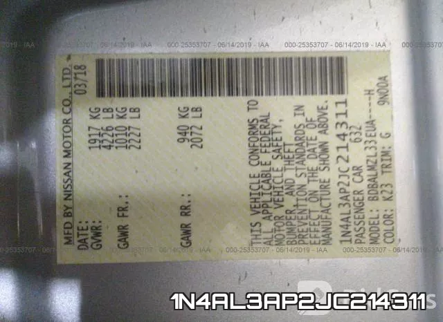 1N4AL3AP2JC214311 фото 10