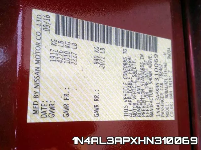 1N4AL3APXHN310069 фото 2