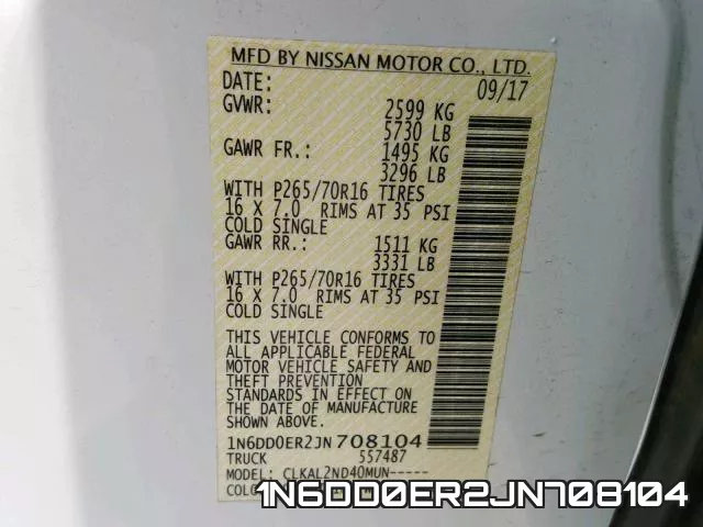 1N6DD0ER2JN708104 фото 2