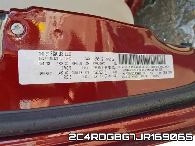 2C4RDGBG7JR169065 фото 2
