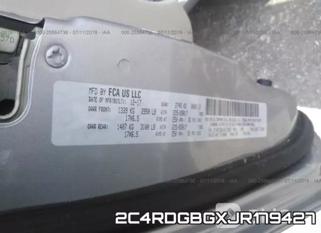 2C4RDGBGXJR179427 фото 10