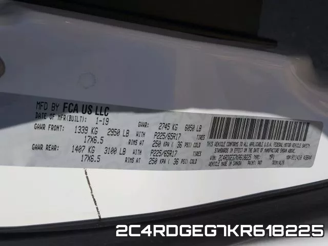 2C4RDGEG7KR618225 фото 2