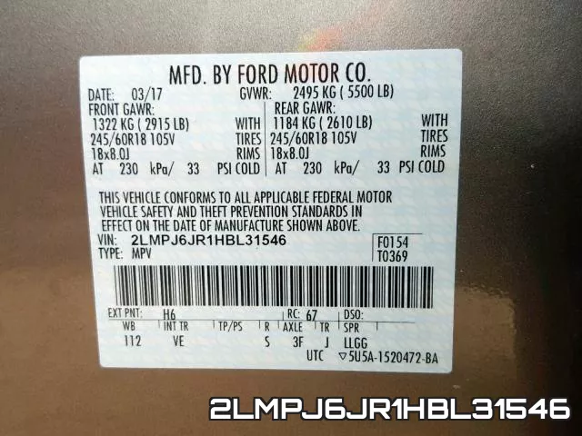 2LMPJ6JR1HBL31546 фото 2