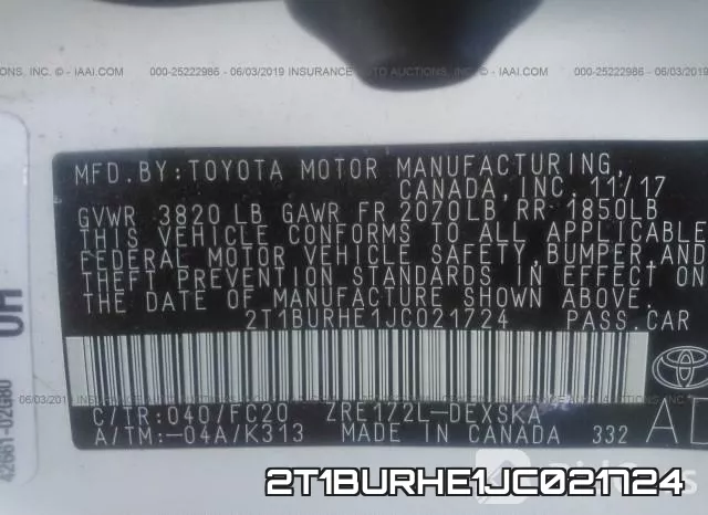 2T1BURHE1JC021724 фото 10