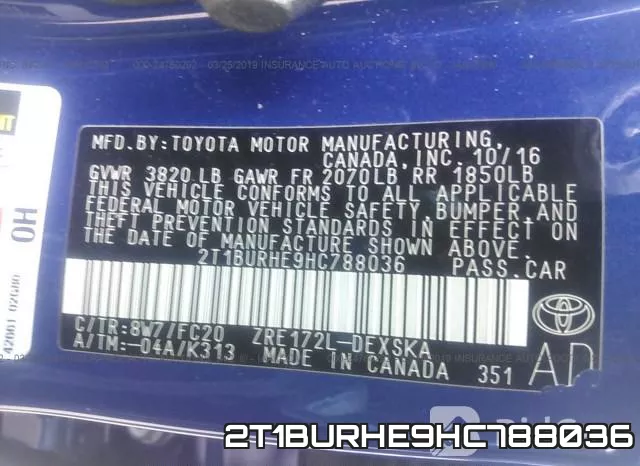 2T1BURHE9HC788036 фото 10