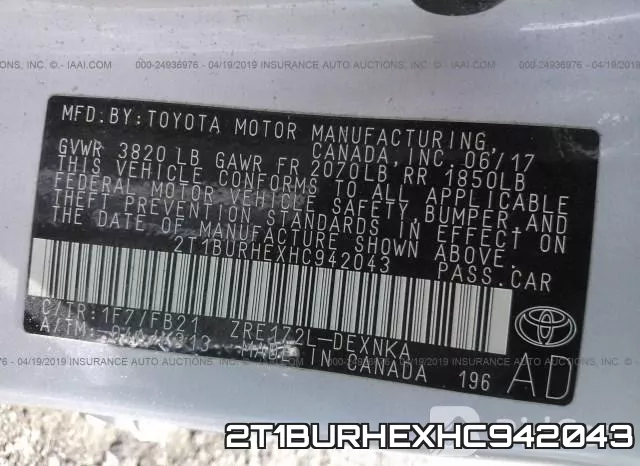 2T1BURHEXHC942043 фото 10