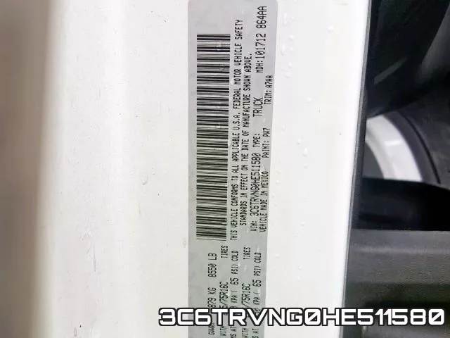 3C6TRVNG0HE511580 фото 2