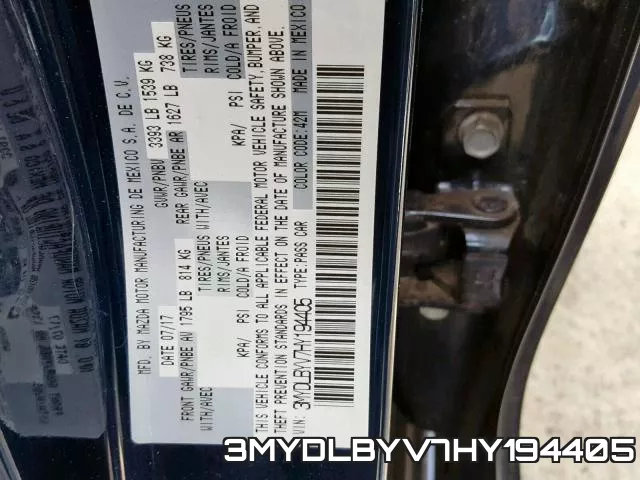 3MYDLBYV7HY194405 фото 2