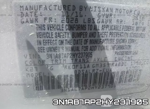 3N1AB7AP2HY237905 фото 10