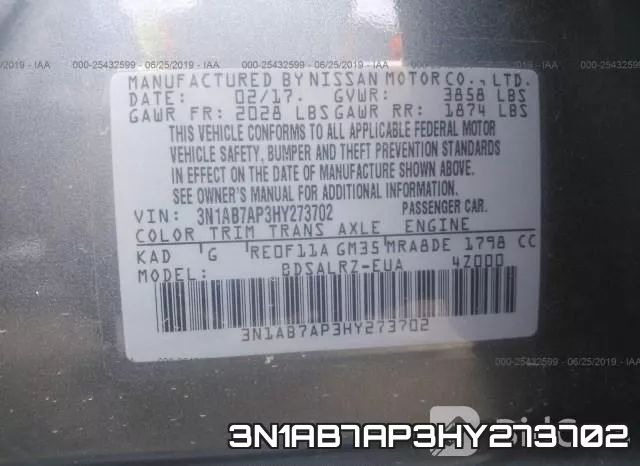 3N1AB7AP3HY273702 фото 10