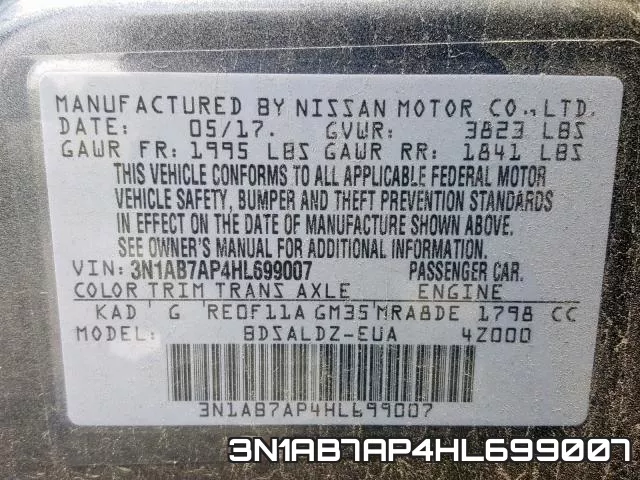 3N1AB7AP4HL699007 фото 2