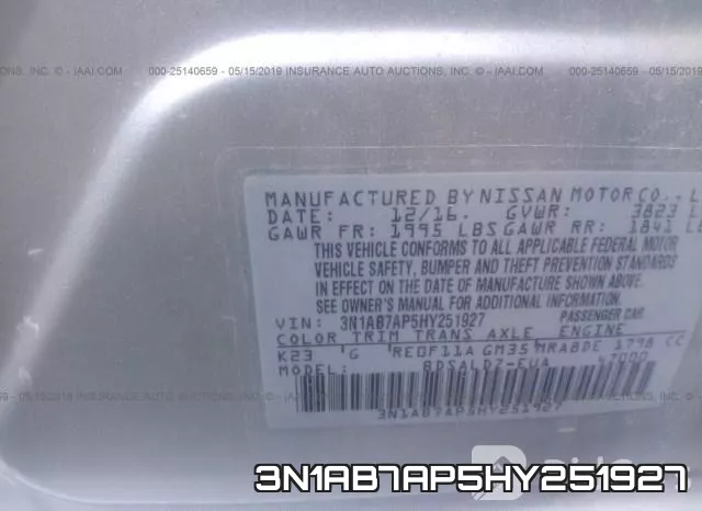 3N1AB7AP5HY251927 фото 10