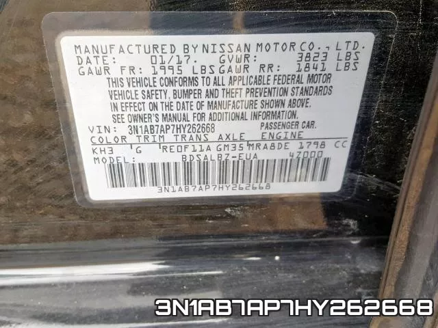 3N1AB7AP7HY262668 фото 2
