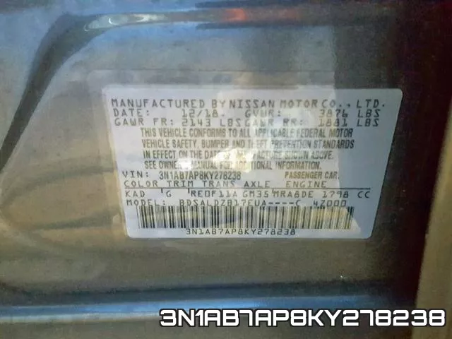 3N1AB7AP8KY278238 фото 2