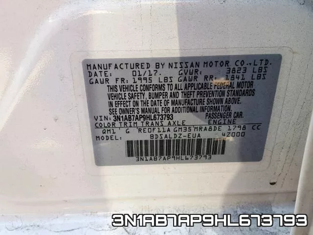 3N1AB7AP9HL673793 фото 2