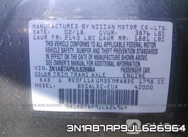 3N1AB7AP9JL626964 фото 10