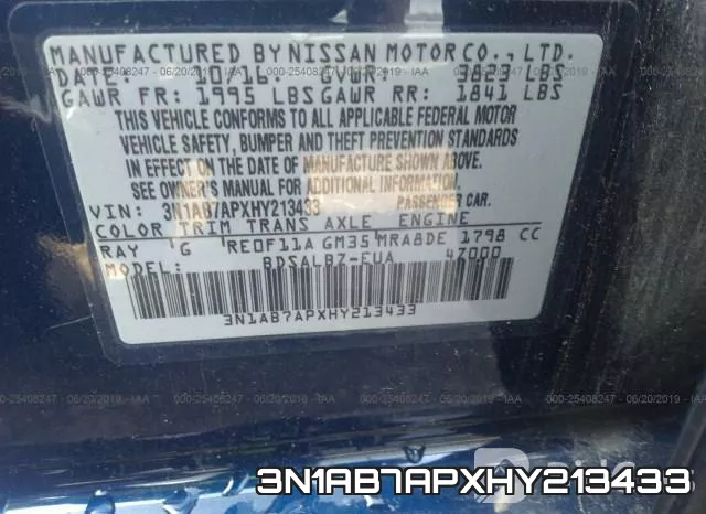 3N1AB7APXHY213433 фото 10