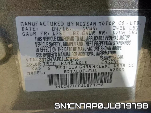 3N1CN7AP0JL879798 фото 2