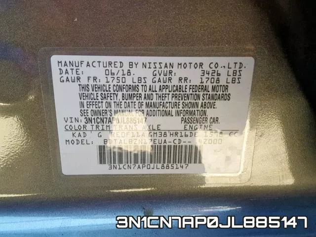 3N1CN7AP0JL885147 фото 2