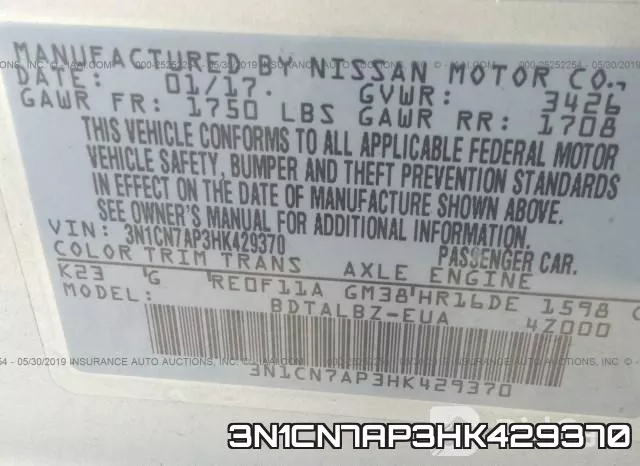 3N1CN7AP3HK429370 фото 10