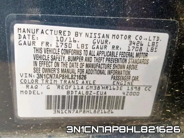 3N1CN7AP8HL821626 фото 2