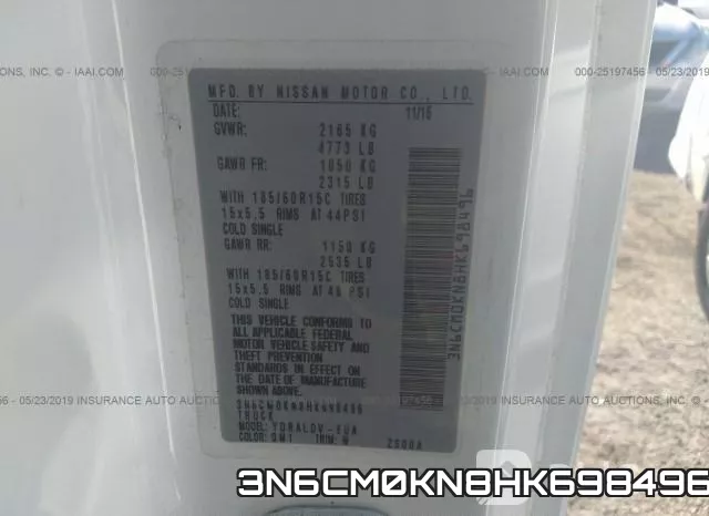 3N6CM0KN8HK698496 фото 9