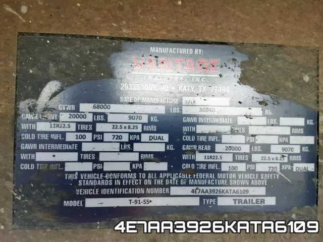 4E7AA3926KATA6109 фото 2