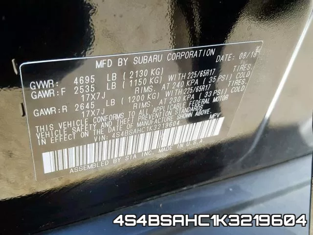 4S4BSAHC1K3219604 фото 2
