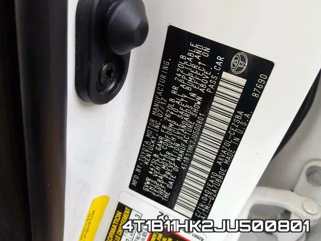 4T1B11HK2JU500801 фото 2