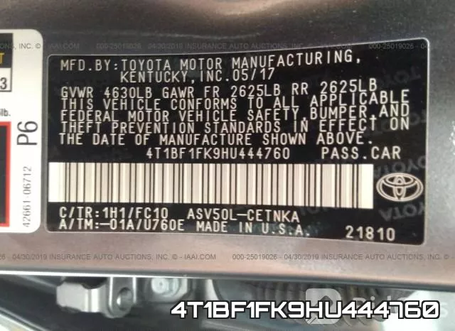 4T1BF1FK9HU444760 фото 10