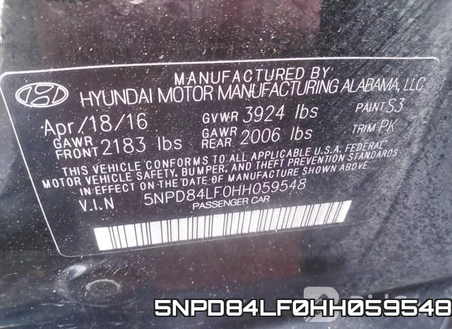 5NPD84LF0HH059548 фото 10