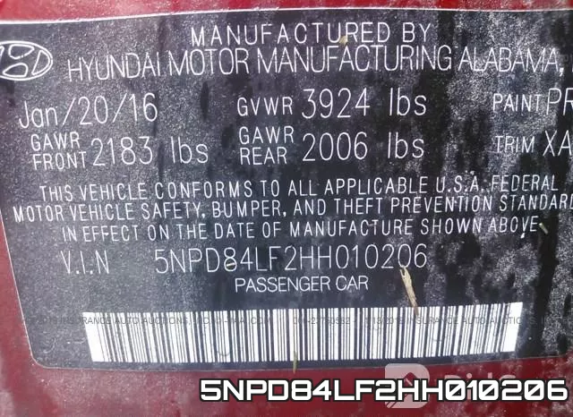 5NPD84LF2HH010206 фото 10