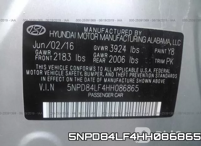 5NPD84LF4HH086865 фото 10