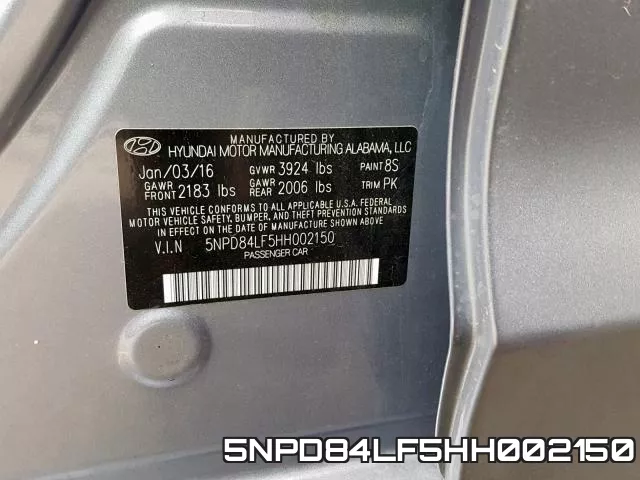 5NPD84LF5HH002150 фото 2